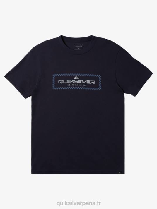 Hommes Quiksilver t-shirt à carreaux D6PT508 blazer bleu marine