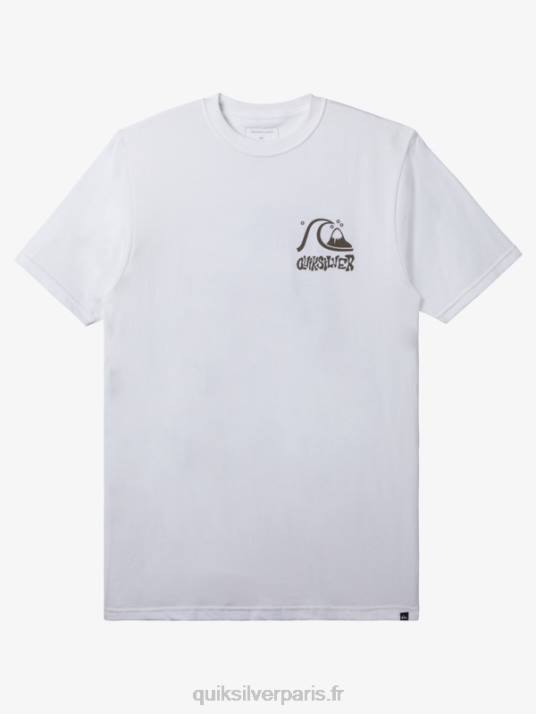Hommes Quiksilver t-shirt échappatoire D6PT120 blanc