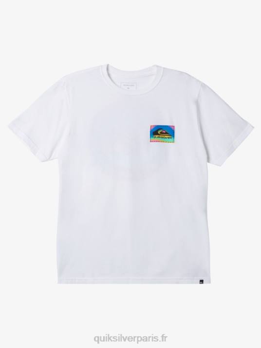 Hommes Quiksilver t-shirt color flow D6PT1205 blanc