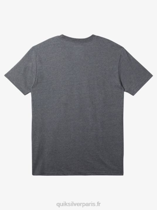 Hommes Quiksilver t-shirt core lockup D6PT160 gris moyen chiné