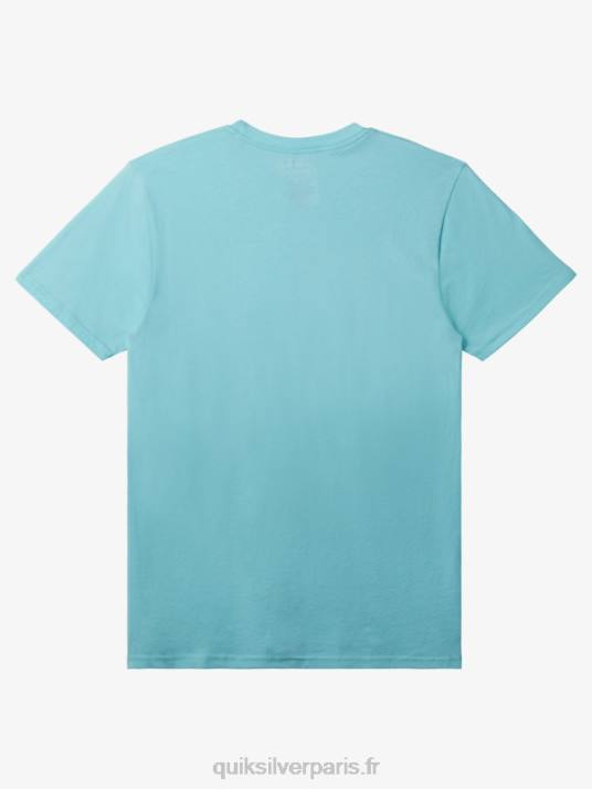 Hommes Quiksilver t-shirt core lockup D6PT161 bleu ange chiné