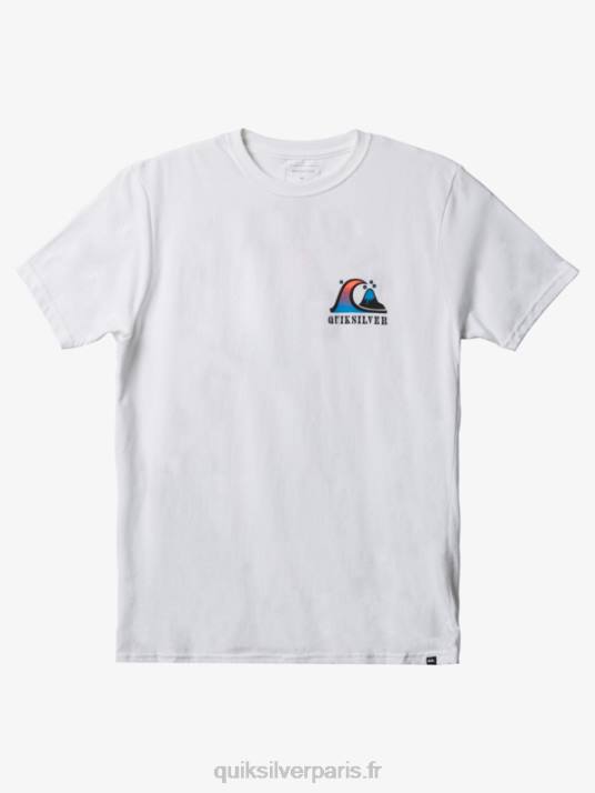 Hommes Quiksilver t-shirt coude de la rivière D6PT1518 blanc