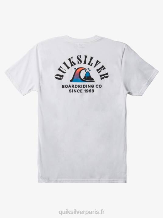 Hommes Quiksilver t-shirt coude de la rivière D6PT1518 blanc