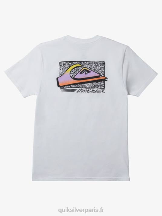 Hommes Quiksilver t-shirt dégradé rétro D6PT1110 blanc
