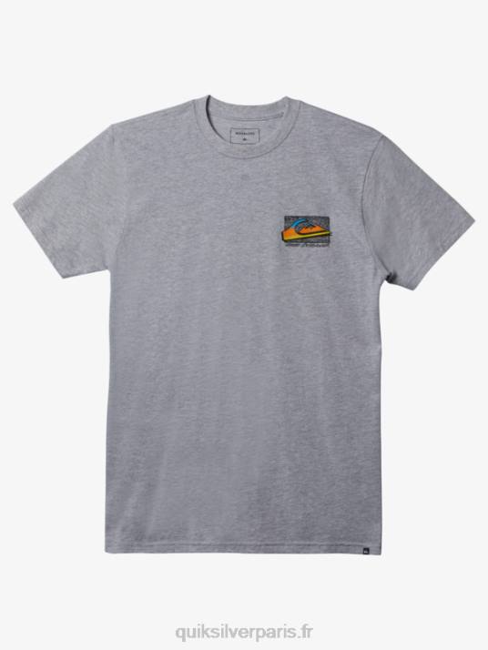 Hommes Quiksilver t-shirt dégradé rétro D6PT1111 bruyère athlétique