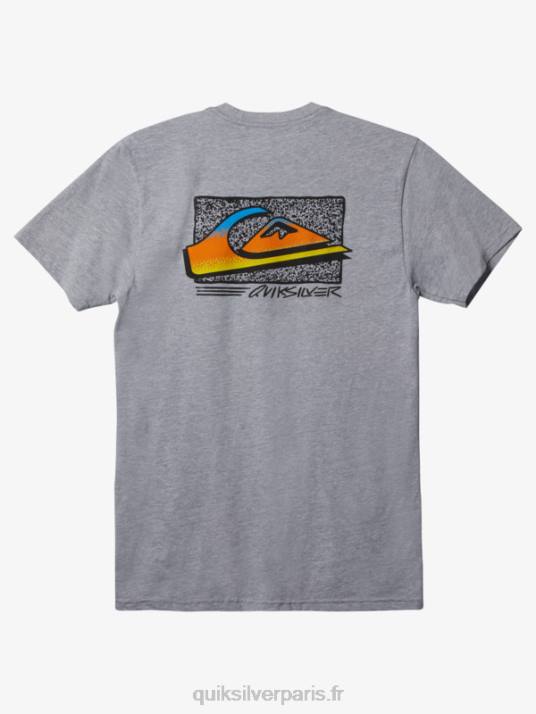 Hommes Quiksilver t-shirt dégradé rétro D6PT1111 bruyère athlétique