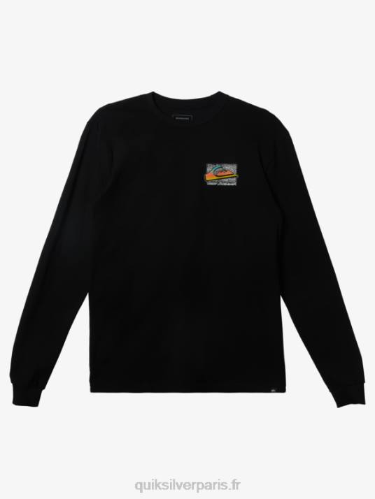 Hommes Quiksilver t-shirt dégradé rétro D6PT1213 noir