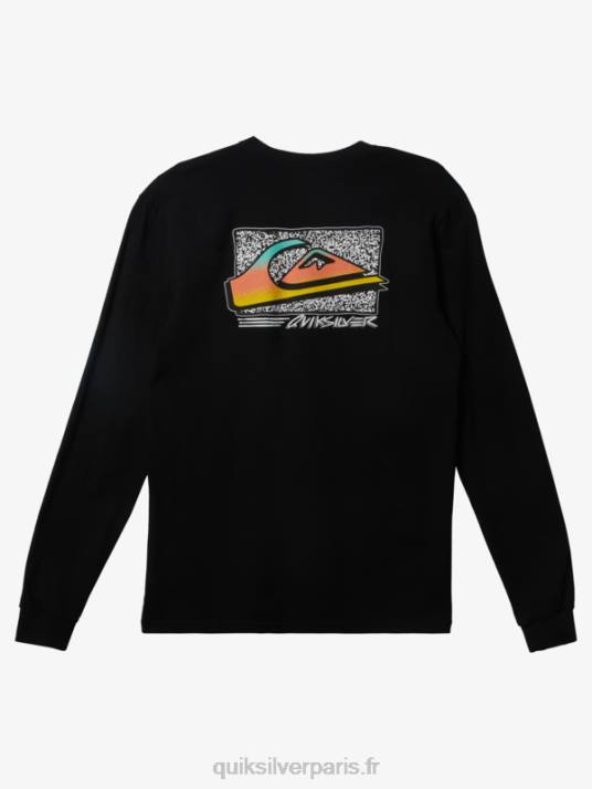 Hommes Quiksilver t-shirt dégradé rétro D6PT1213 noir