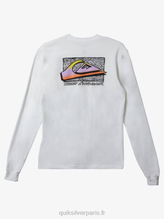 Hommes Quiksilver t-shirt dégradé rétro D6PT1214 blanc