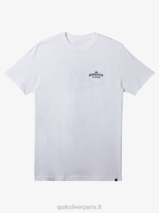 Hommes Quiksilver t-shirt d\'un océan à l\'autre de la floride D6PT234 blanc