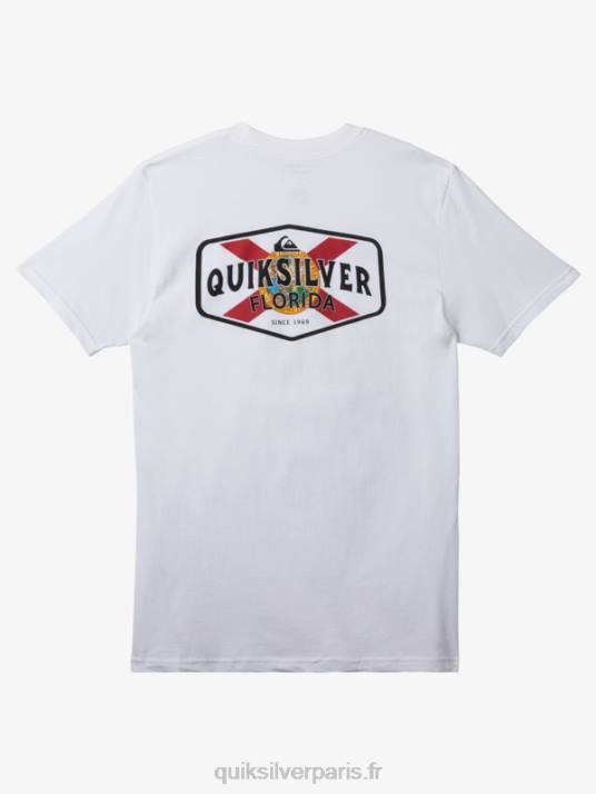 Hommes Quiksilver t-shirt d\'un océan à l\'autre de la floride D6PT234 blanc