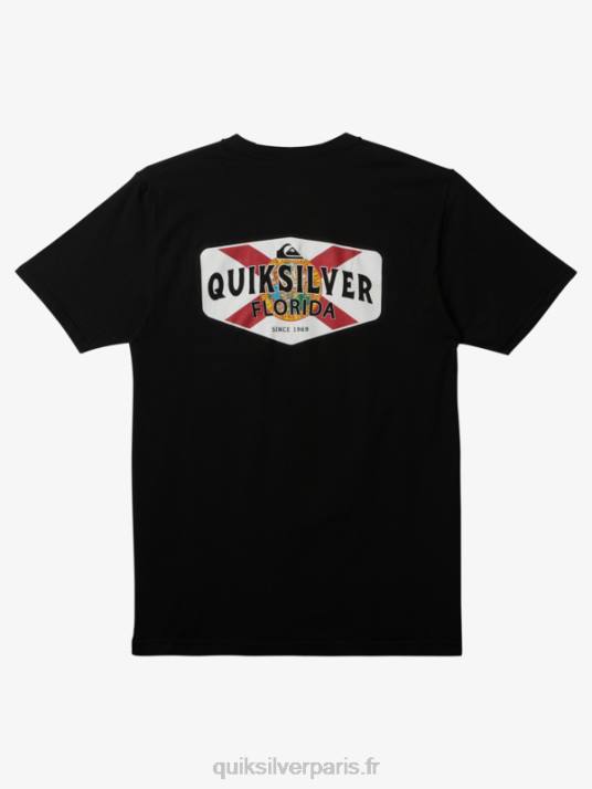 Hommes Quiksilver t-shirt d\'un océan à l\'autre de la floride D6PT235 noir