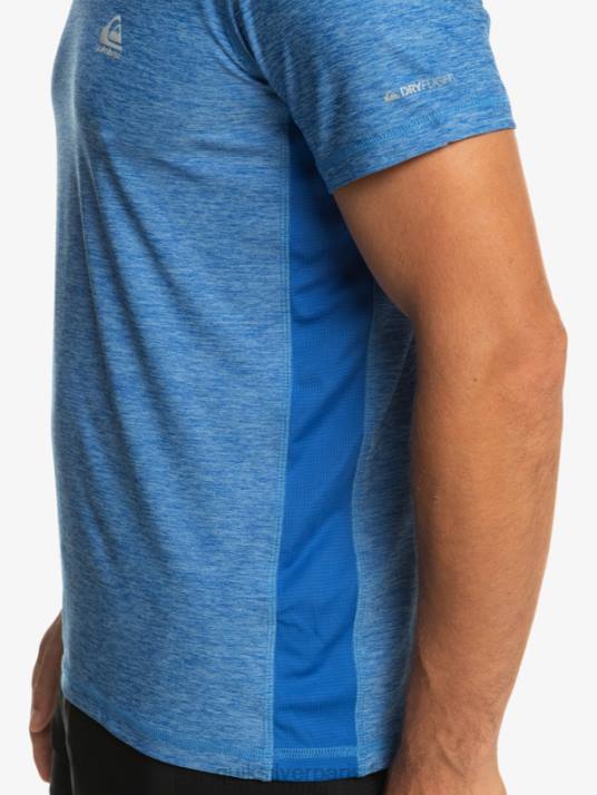 Hommes Quiksilver t-shirt de coureur de côte D6PT1331 tuba bleu