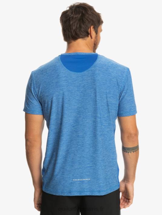 Hommes Quiksilver t-shirt de coureur de côte D6PT1331 tuba bleu