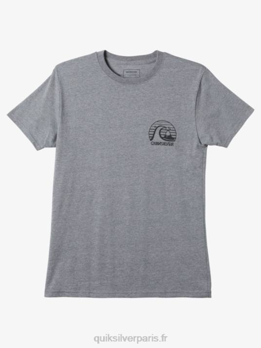 Hommes Quiksilver t-shirt de mod de mouvement audacieux D6PT1138 gris moyen chiné