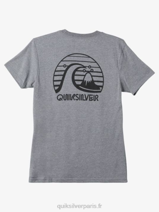 Hommes Quiksilver t-shirt de mod de mouvement audacieux D6PT1138 gris moyen chiné