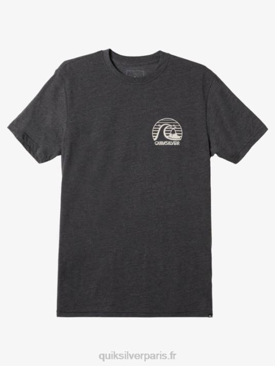 Hommes Quiksilver t-shirt de mod de mouvement audacieux D6PT1140 bruyère anthracite