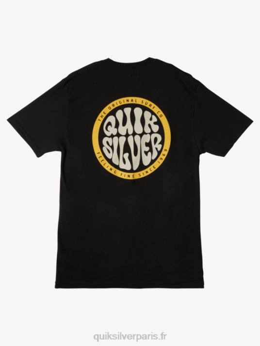 Hommes Quiksilver t-shirt de type plus audacieux D6PT46 noir