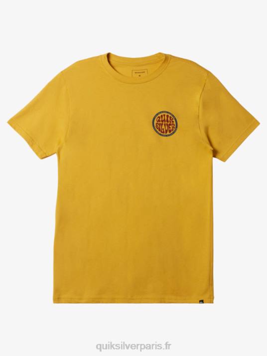 Hommes Quiksilver t-shirt de type plus audacieux D6PT47 jaune jaune
