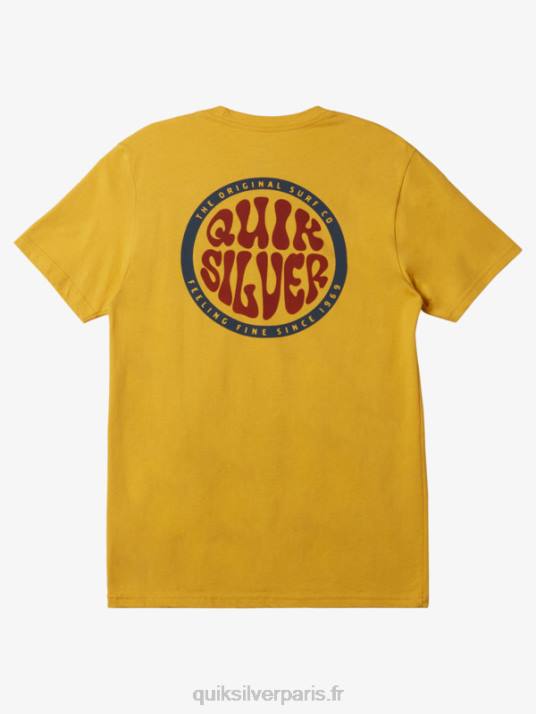 Hommes Quiksilver t-shirt de type plus audacieux D6PT47 jaune jaune