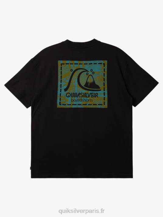 Hommes Quiksilver t-shirt en toile vierge gregg kaplan D6PT1374 noir