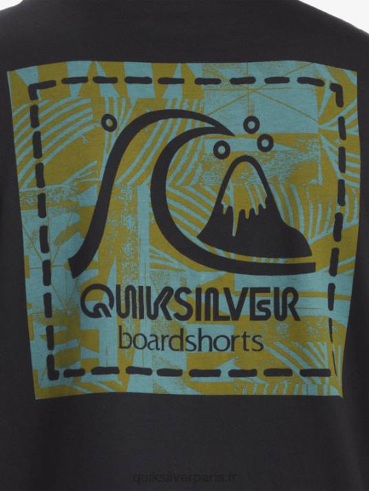 Hommes Quiksilver t-shirt en toile vierge gregg kaplan D6PT1374 noir