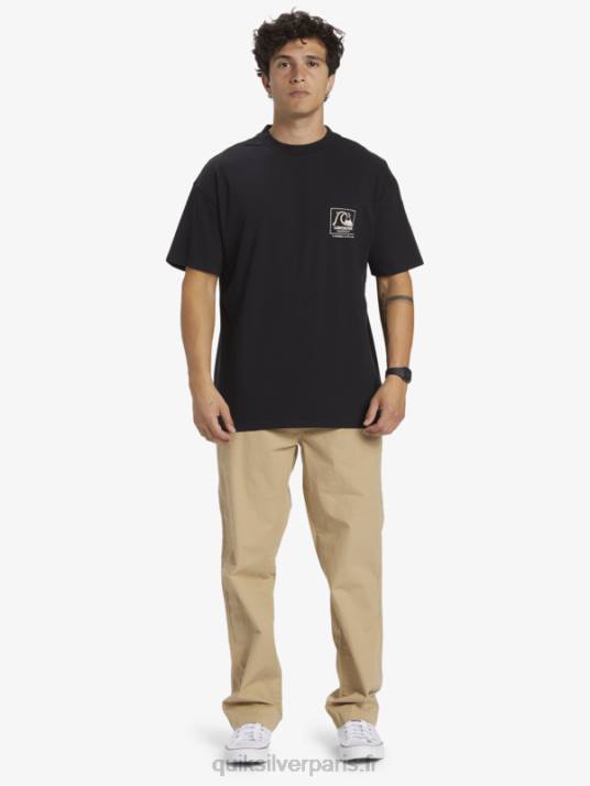 Hommes Quiksilver t-shirt en toile vierge gregg kaplan D6PT1374 noir