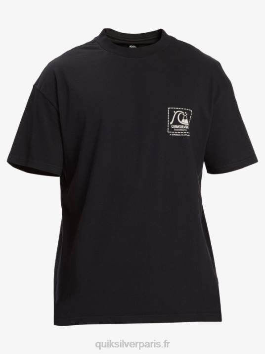 Hommes Quiksilver t-shirt en toile vierge gregg kaplan D6PT1374 noir