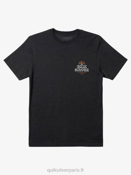 Hommes Quiksilver t-shirt encadré D6PT183 bruyère anthracite