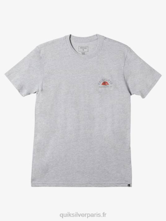 Hommes Quiksilver t-shirt enfin seul D6PT1161 bruyère athlétique