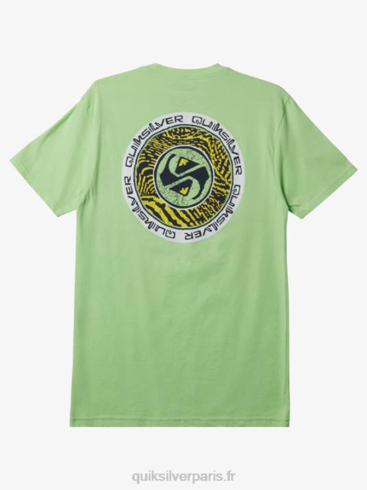 Hommes Quiksilver t-shirt fin des cercles D6PT306 paradis vert