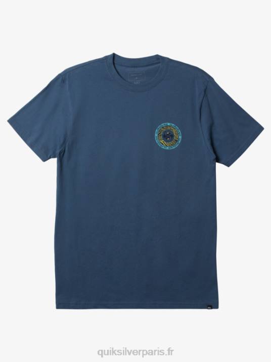Hommes Quiksilver t-shirt fin des cercles D6PT307 mer de Béring