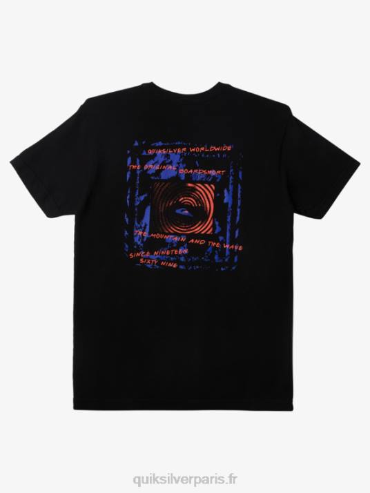 Hommes Quiksilver t-shirt force mondiale internationale D6PT597 noir