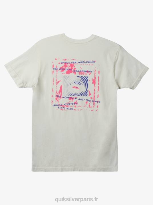 Hommes Quiksilver t-shirt force mondiale internationale D6PT598 blanc antique