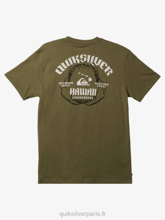 Hommes Quiksilver t-shirt hawaii big bite D6PT1422 trèfle à quatre feuilles