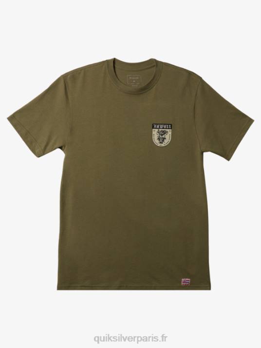 Hommes Quiksilver t-shirt hawaii bouclier ikaika D6PT1005 trèfle à quatre feuilles