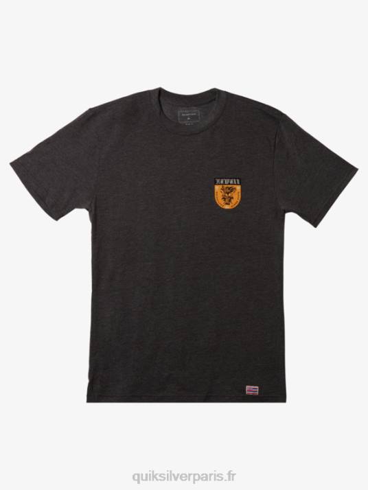 Hommes Quiksilver t-shirt hawaii bouclier ikaika D6PT1006 bruyère anthracite