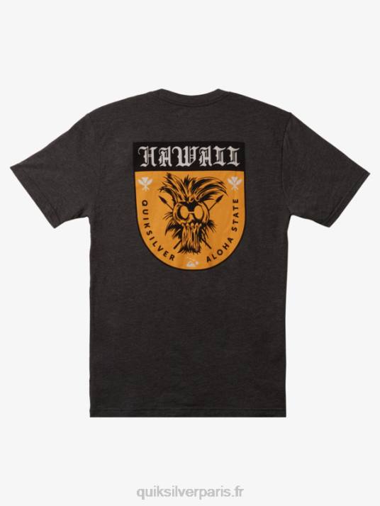 Hommes Quiksilver t-shirt hawaii bouclier ikaika D6PT1006 bruyère anthracite