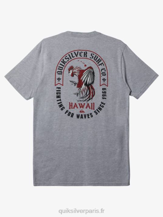 Hommes Quiksilver t-shirt hawaii coq royal D6PT673 bruyère athlétique
