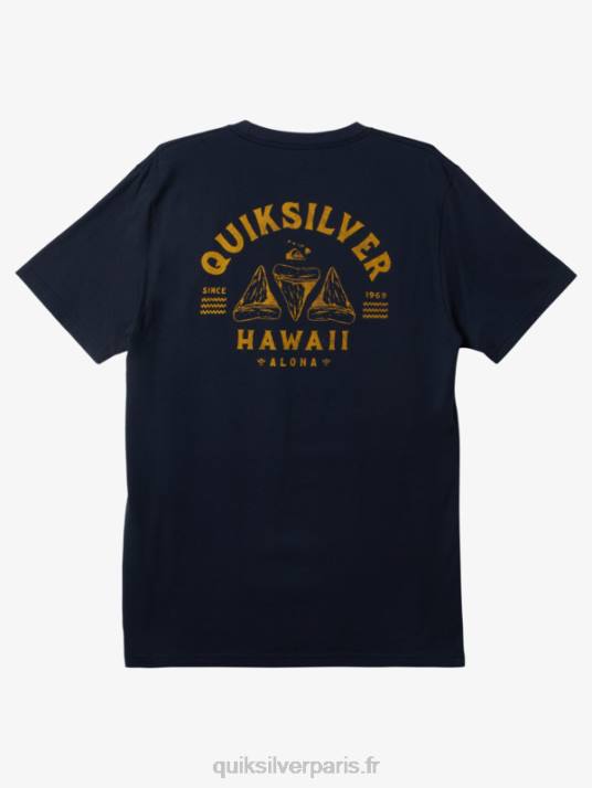 Hommes Quiksilver t-shirt hawaii dent de rasoir D6PT158 blazer bleu marine