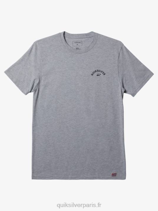 Hommes Quiksilver t-shirt hawaii dent de rasoir D6PT163 bruyère athlétique