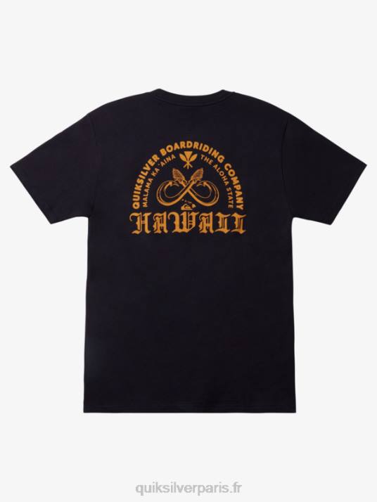 Hommes Quiksilver t-shirt hawaii double hameçon D6PT1112 blazer bleu marine