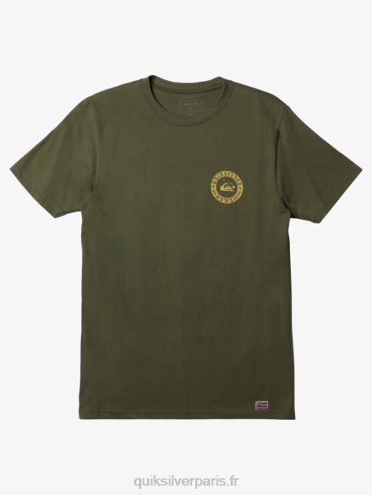 Hommes Quiksilver t-shirt hawaii mur d'eau D6PT277 trèfle à quatre feuilles
