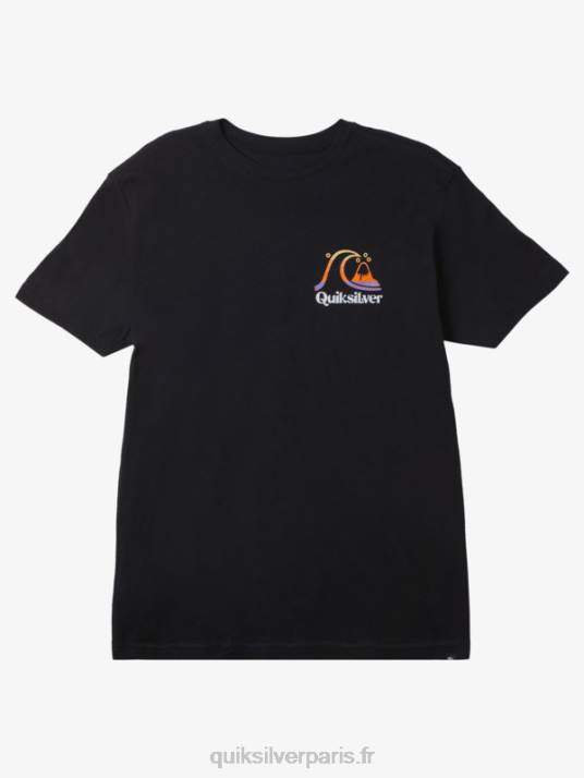 Hommes Quiksilver t-shirt heure de l'île D6PT1627 noir