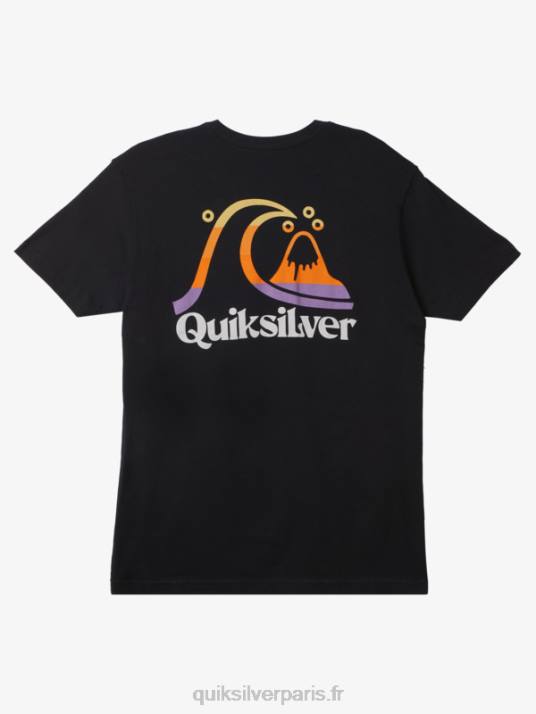 Hommes Quiksilver t-shirt heure de l\'île D6PT1627 noir