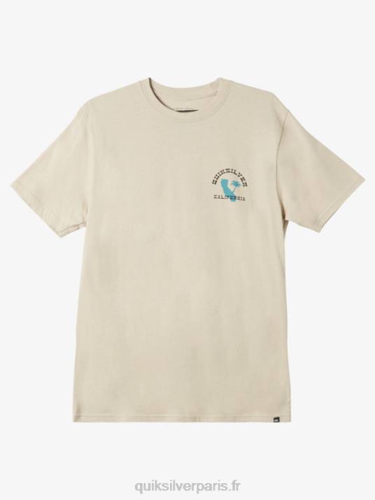 Hommes Quiksilver t-shirt iconique de l\'ouest de la californie D6PT1228 plaza taupe