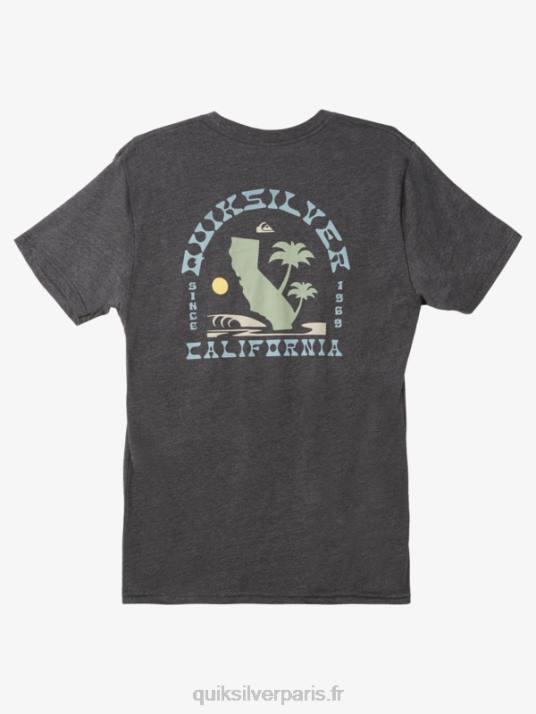 Hommes Quiksilver t-shirt iconique de l\'ouest de la californie D6PT1229 bruyère anthracite