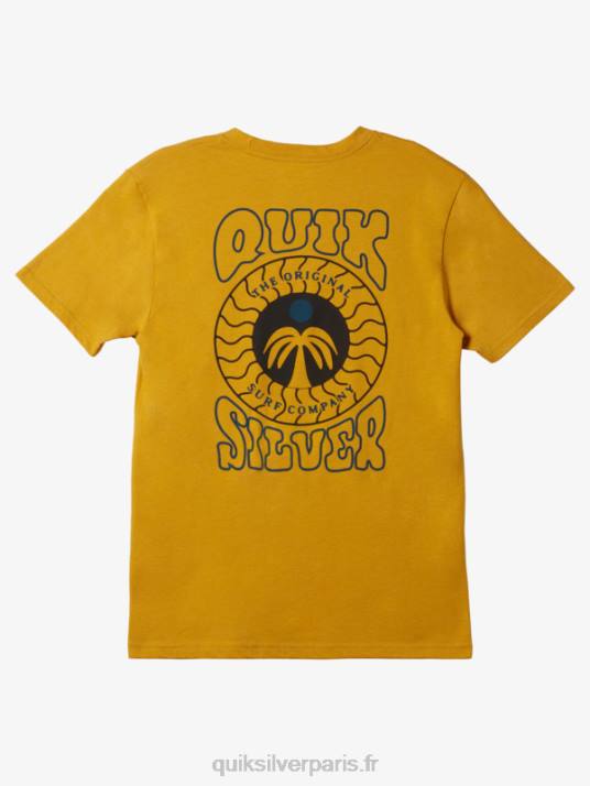 Hommes Quiksilver t-shirt imprimé D6PT410 pépite d\'or bruyère