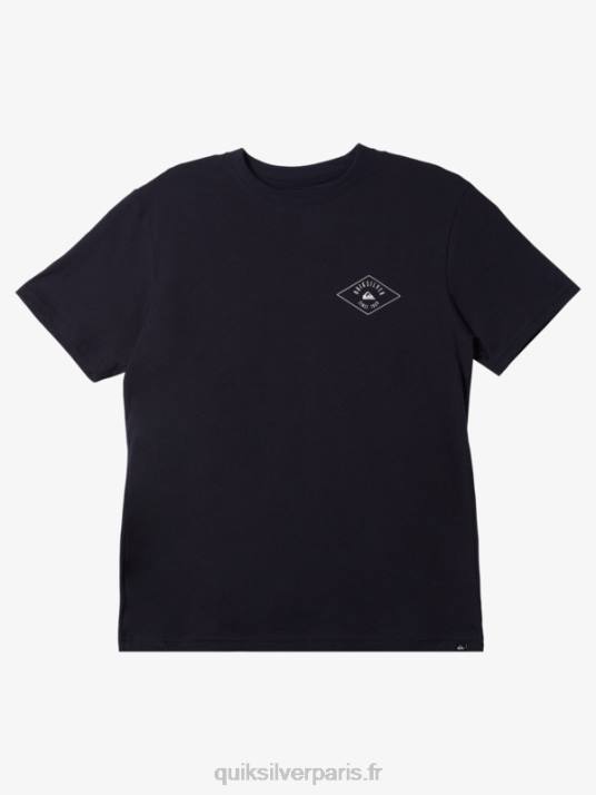 Hommes Quiksilver t-shirt ligne cerclée D6PT1120 blazer bleu marine