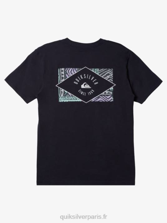 Hommes Quiksilver t-shirt ligne cerclée D6PT1120 blazer bleu marine